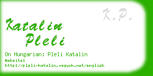 katalin pleli business card